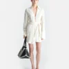 Nanushka Yori - Seersucker Gauze Shirt Dress - White