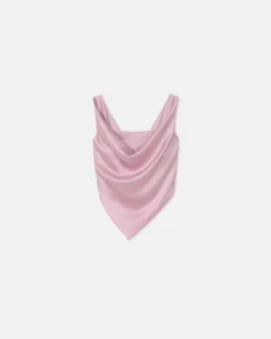 Nanushka Petra - Sleeveless Draped Slip Satin Top - Dusty Pink -Nanushka Sale Store NW25SSTP00233PETRA DUSTYPINK SLIPSATIN