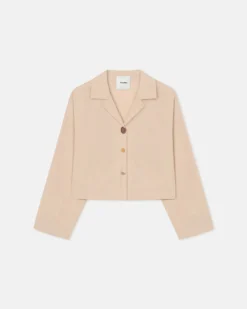 Nanushka Vally - Light Poplin Shirt - Beige -Nanushka Sale Store NW25SSTP01673VALLY BEIGE LIGHTPOPLIN