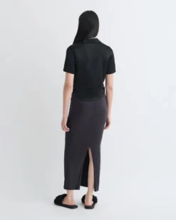 Nanushka Clare - Slip Satin Shirt - Black -Nanushka Sale Store NW25SSTP20799 2