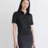 Nanushka Clare - Slip Satin Shirt - Black