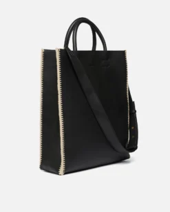 Nanushka The Compass Tote - Crochet Tote Bag - Black/Creme -Nanushka Sale Store THE CROCHET TOTE BLACK BLACK ALT NAPPA 02 42b304cf 646e 4253 8b7d 07b4e3b039f1