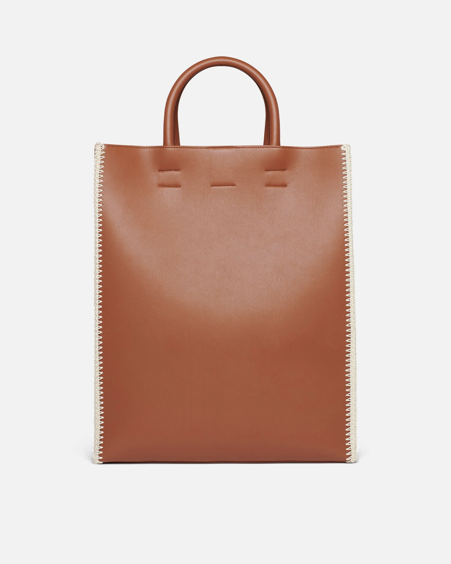 Nanushka The Compass Tote - Crochet Tote Bag - Tan/Crème 2 Nanushka The Compass Tote - Crochet Tote Bag - Tan/Crème - Image 2