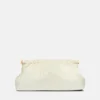 Nanushka The Bar Clutch - Patent Alt-Leather Clutch - Creme