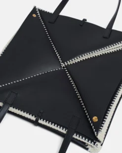 Nanushka Origami Tote Large - Alt-Nappa Crochet Tote - Black/Crème 11 Nanushka Origami Tote Large - Alt-Nappa Crochet Tote - Black/Crème -Nanushka Sale Store THEORIGAMITOTELARGE BLACK CREME VEGANNAPPAPATCHWORK 07 1431ad14 23c9 4c8c 812b b700dc343fc1