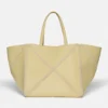 Nanushka Origami Tote Large - Alt-Nappa Crochet Tote - Moonbeam/Crème