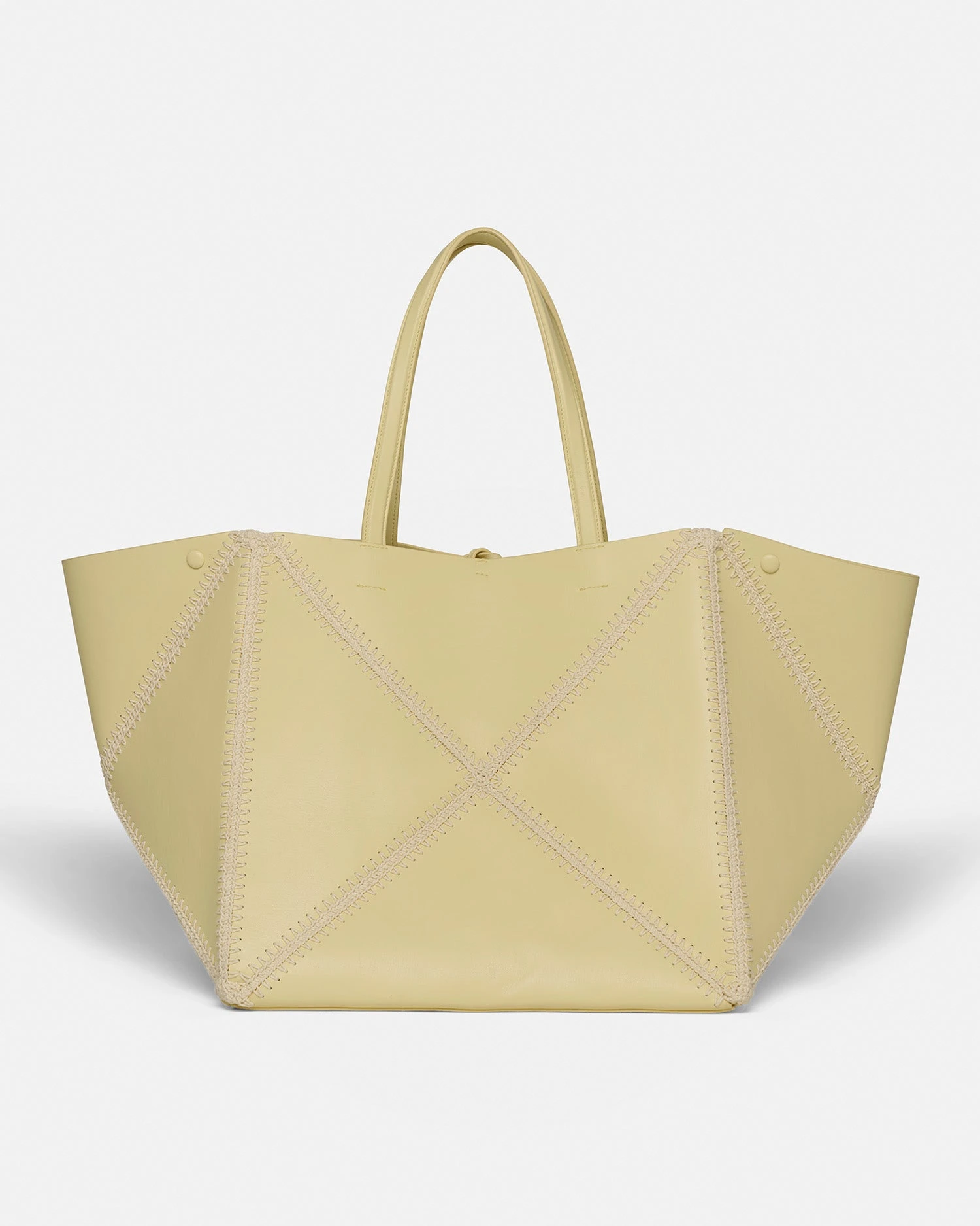 Nanushka Origami Tote Large - Alt-Nappa Crochet Tote - Moonbeam/Crème 2 Nanushka Origami Tote Large - Alt-Nappa Crochet Tote - Moonbeam/Crème - Image 2