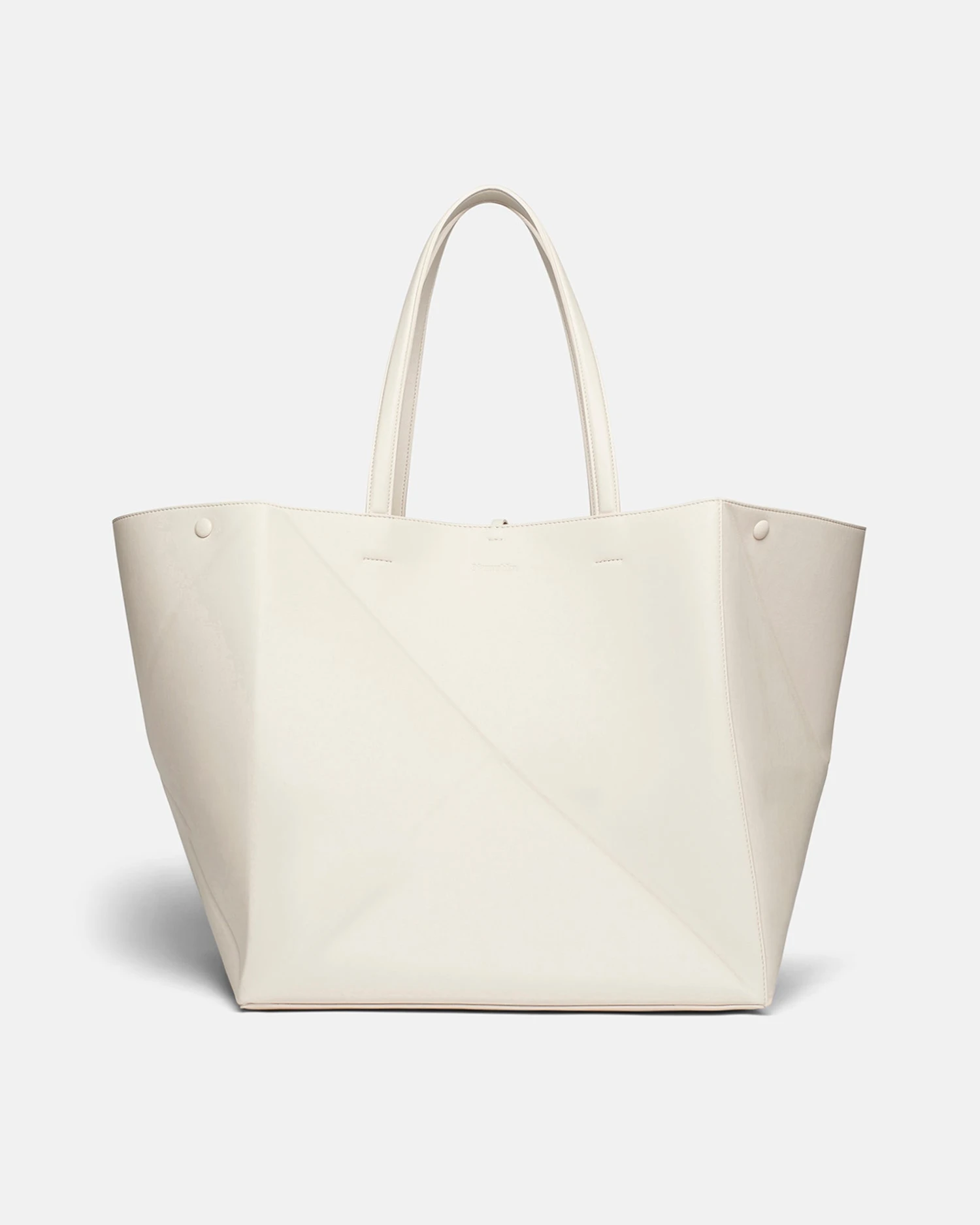 Nanushka Origami Tote Large - Alt-Nappa Tote - Off White 1 Nanushka Origami Tote Large - Alt-Nappa Tote - Off White