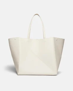 Nanushka Origami Tote Large - Alt-Nappa Tote - Off White 10 Nanushka Origami Tote Large - Alt-Nappa Tote - Off White -Nanushka Sale Store THEORIGAMITOTELARGE OFFWHITE VEGANNAPPA 03