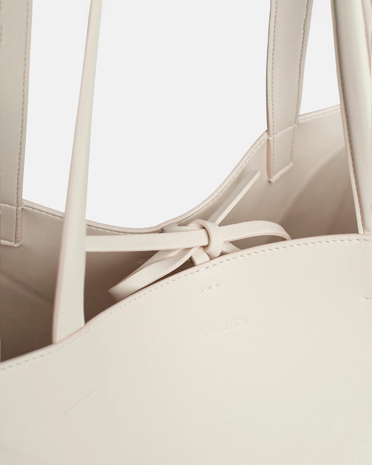 Nanushka Origami Tote Large - Alt-Nappa Tote - Off White 5 Nanushka Origami Tote Large - Alt-Nappa Tote - Off White - Image 5