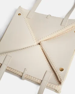 Nanushka Origami Tote - Alt-Nappa Crochet Tote - Off White/Crème 14 Nanushka Origami Tote - Alt-Nappa Crochet Tote - Off White/Crème -Nanushka Sale Store THEORIGAMITOTE OFFWHITE CREME VEGANNAPPAPATCHWORK 07
