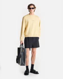 Nanushka Remy - Printed Cotton-Fleece Sweatshirt - Creme/Black/Gingerbread Heart -Nanushka Sale Store nani01129313