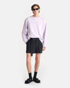 Nanushka Remy - Printed Cotton-Fleece Sweatshirt - Lilac/Black/Books -Nanushka Sale Store nani01129364