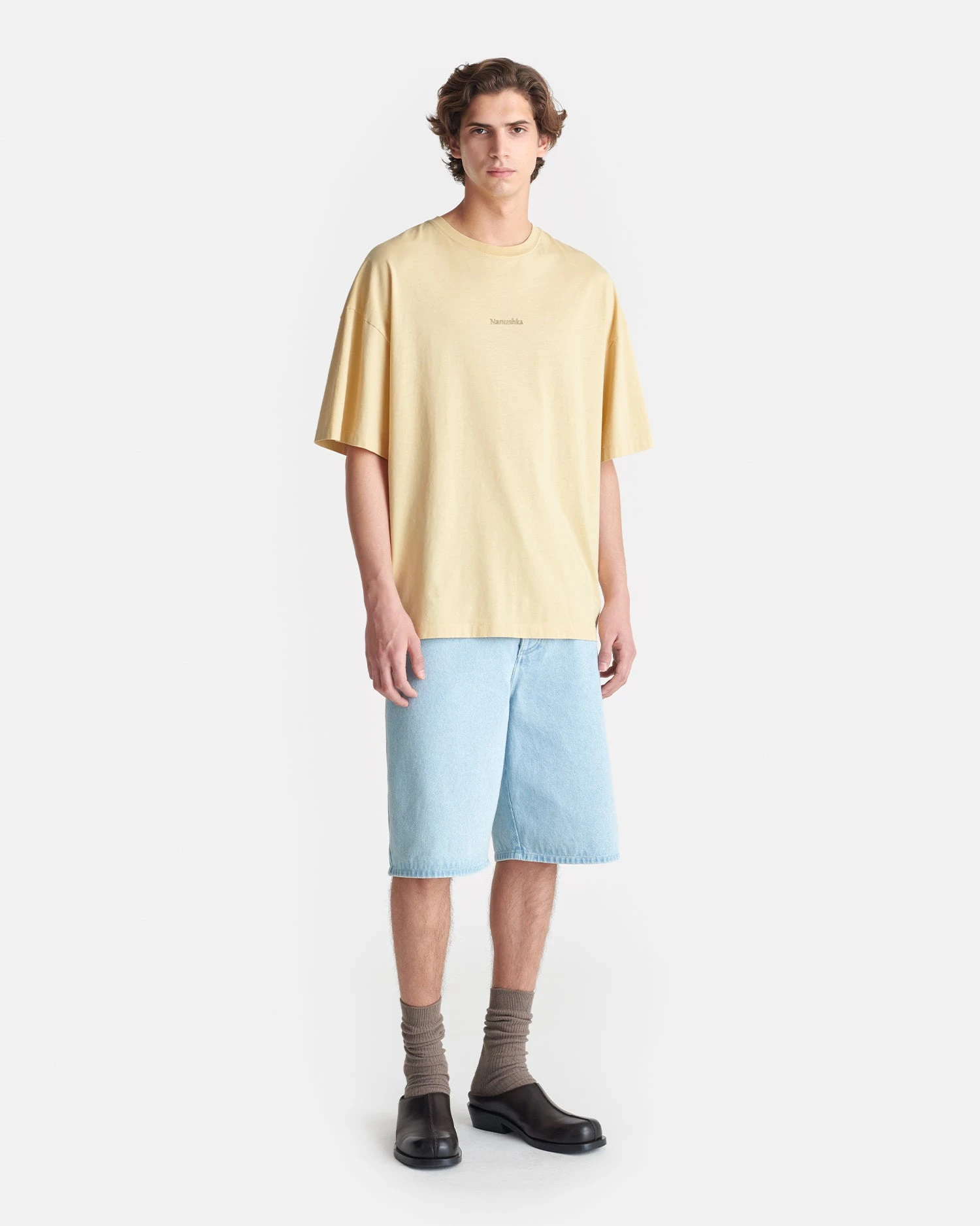 Nanushka Wren - Printed Cotton-Jersey T-Shirt - Creme/Gingerbread Heart 6 Nanushka Wren - Printed Cotton-Jersey T-Shirt - Creme/Gingerbread Heart - Image 6