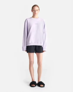 Nanushka Remy - Printed Cotton-Fleece Sweatshirt - Lilac/Black/Books -Nanushka Sale Store nani011513789